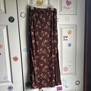 Altar'd State Brown floral skirt